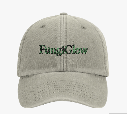 FungiGlow Vintage Dad Cap — Sand — product view 1